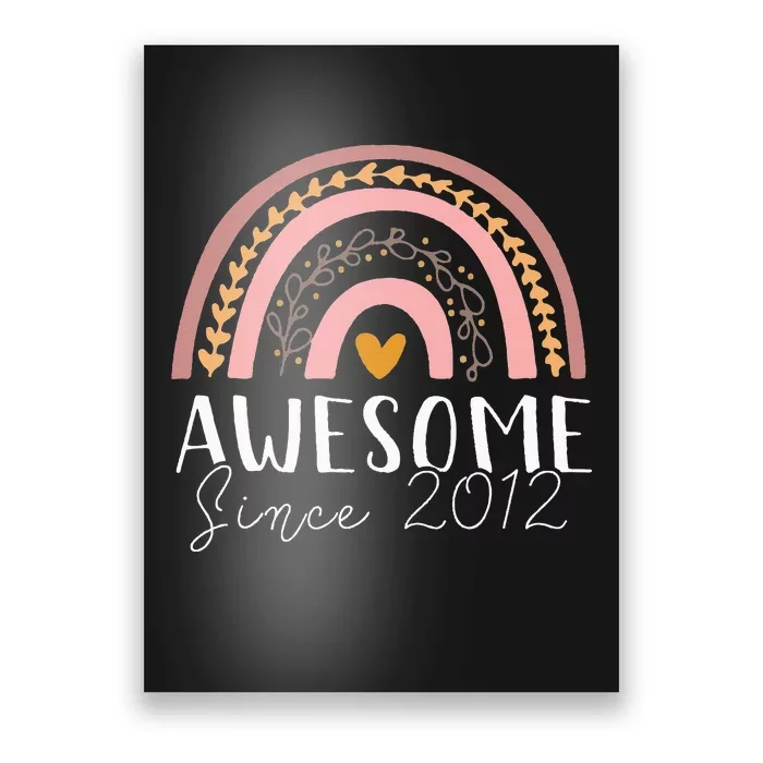 11th Birthday Rainbow Awesome 2012 11 Year Old Gift Poster