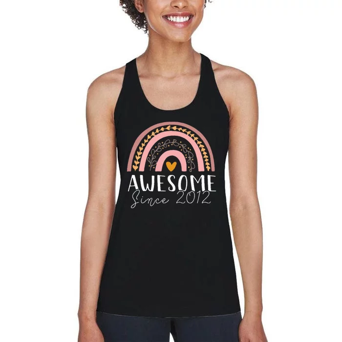 11th Birthday Rainbow Awesome 2012 11 Year Old Gift Women's Racerback Tank