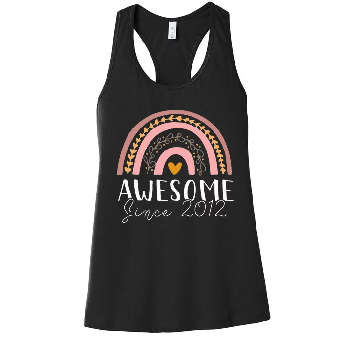 11th Birthday Rainbow Awesome 2012 11 Year Old Gift Women's Racerback Tank