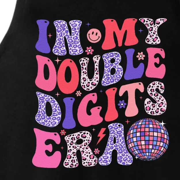 10th Birthday Retro In My Double Digits Era Ladies Tri-Blend Wicking Tank