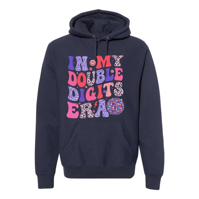 10th Birthday Retro In My Double Digits Era Premium Hoodie