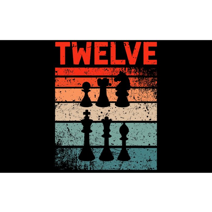 12th Birthday Retro Chess 12 Years Old Bumper Sticker