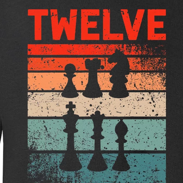 12th Birthday Retro Chess 12 Years Old Toddler Sweatshirt