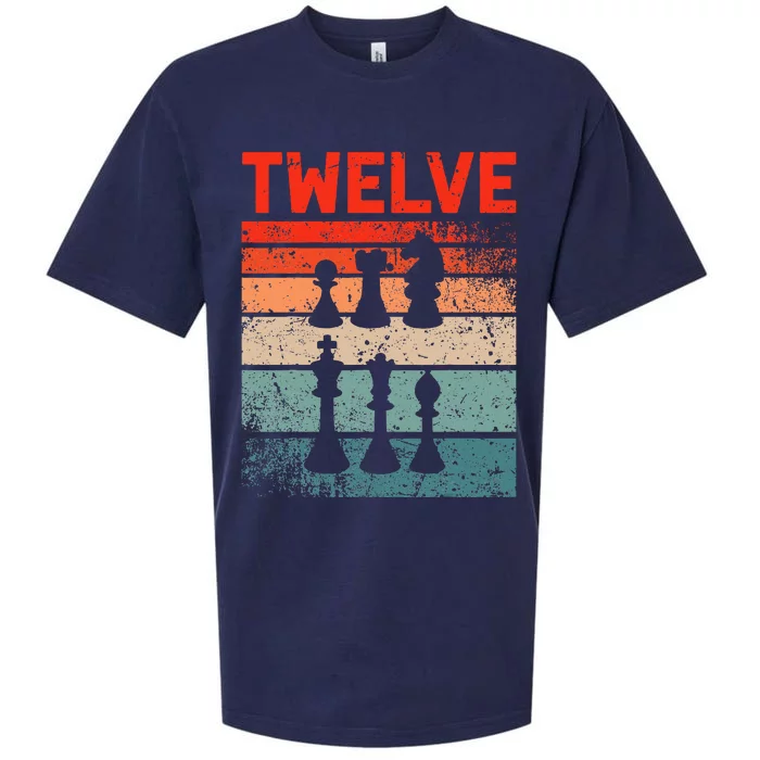 12th Birthday Retro Chess 12 Years Old Sueded Cloud Jersey T-Shirt