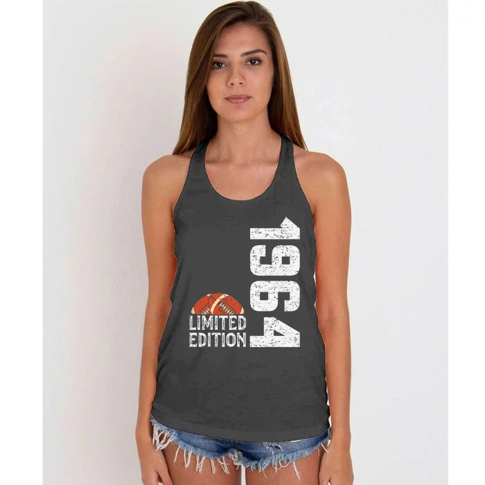 1964 Birthday Rugby Limited Edition Born In 1964 Women's Knotted Racerback Tank