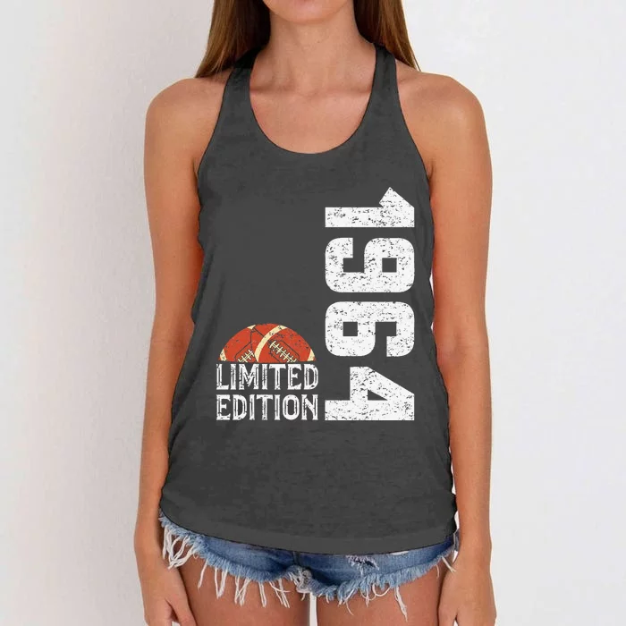 1964 Birthday Rugby Limited Edition Born In 1964 Women's Knotted Racerback Tank