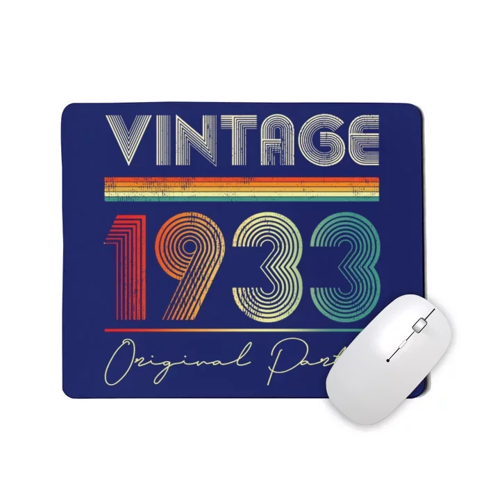 1933 Birthday Retro Original Parts 90th Birthday Mousepad