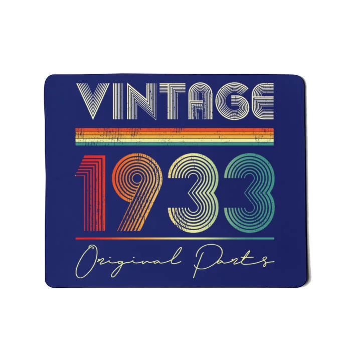 1933 Birthday Retro Original Parts 90th Birthday Mousepad