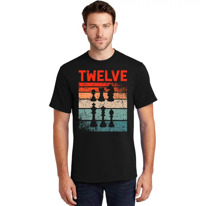 12th Birthday Retro Chess 12 Years Old Tall T-Shirt