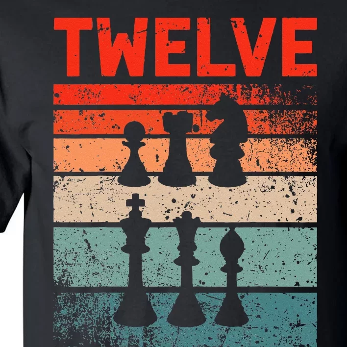 12th Birthday Retro Chess 12 Years Old Tall T-Shirt