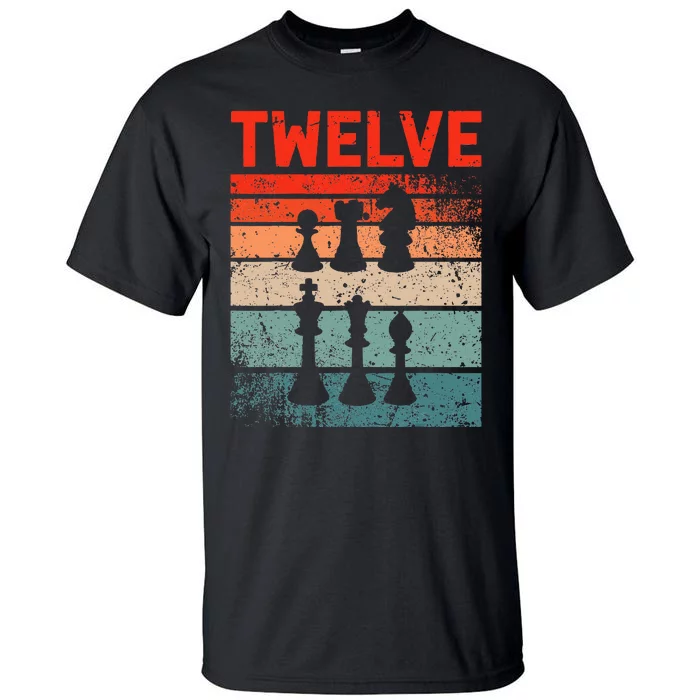 12th Birthday Retro Chess 12 Years Old Tall T-Shirt