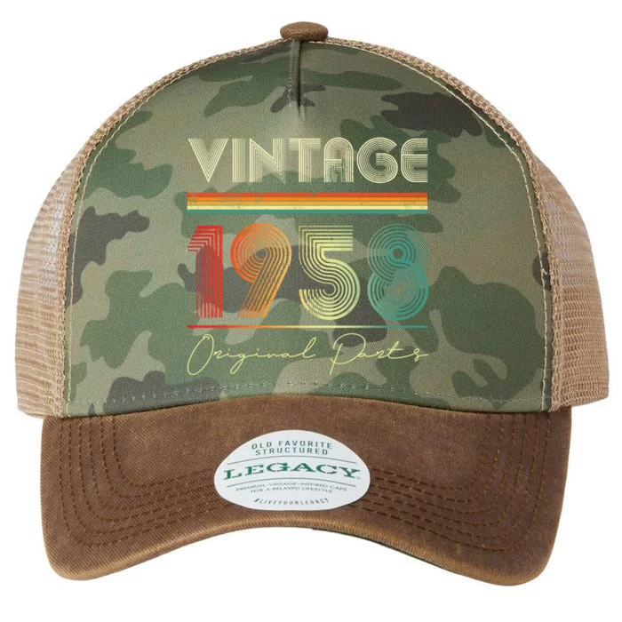 1958 Birthday Retro Original Parts 65th Birthday Legacy Tie Dye Trucker Hat