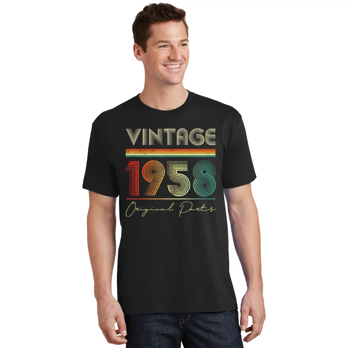 1958 Birthday Retro Original Parts 65th Birthday T-Shirt