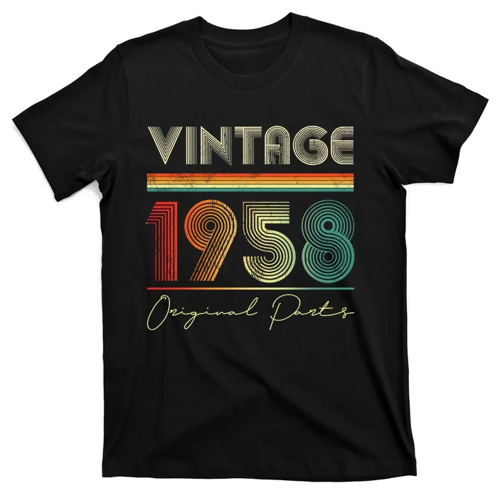 1958 Birthday Retro Original Parts 65th Birthday T-Shirt