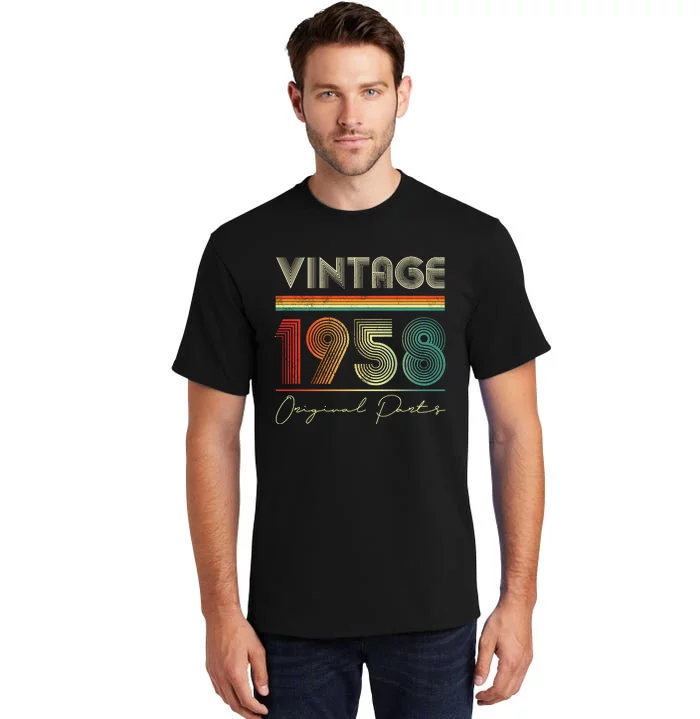 1958 Birthday Retro Original Parts 65th Birthday Tall T-Shirt