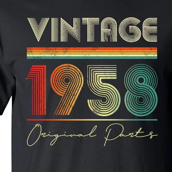 1958 Birthday Retro Original Parts 65th Birthday Tall T-Shirt