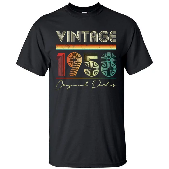 1958 Birthday Retro Original Parts 65th Birthday Tall T-Shirt