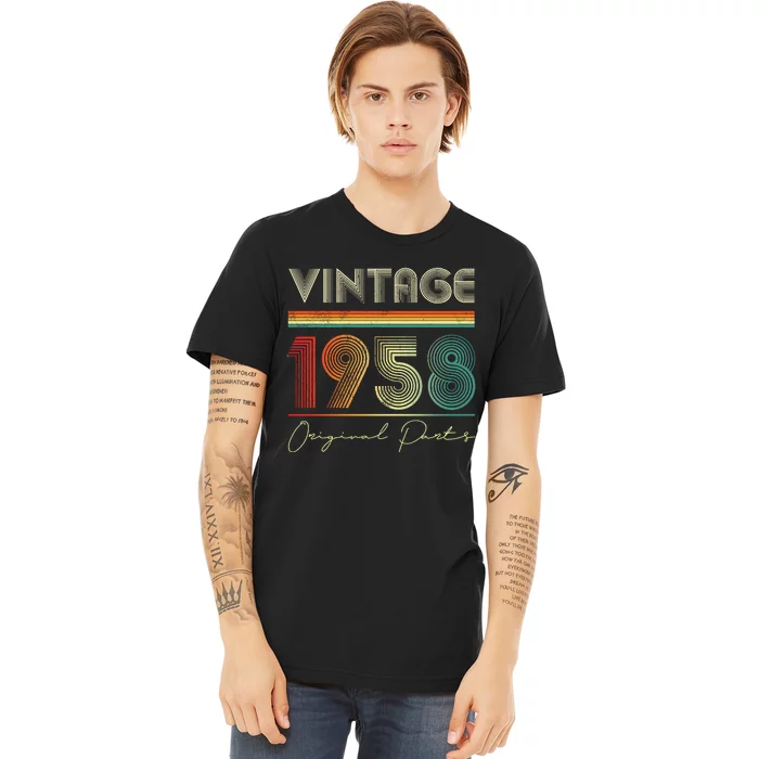 1958 Birthday Retro Original Parts 65th Birthday Premium T-Shirt