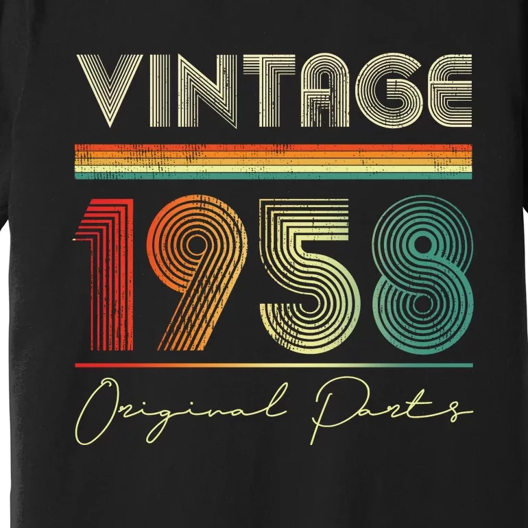 1958 Birthday Retro Original Parts 65th Birthday Premium T-Shirt