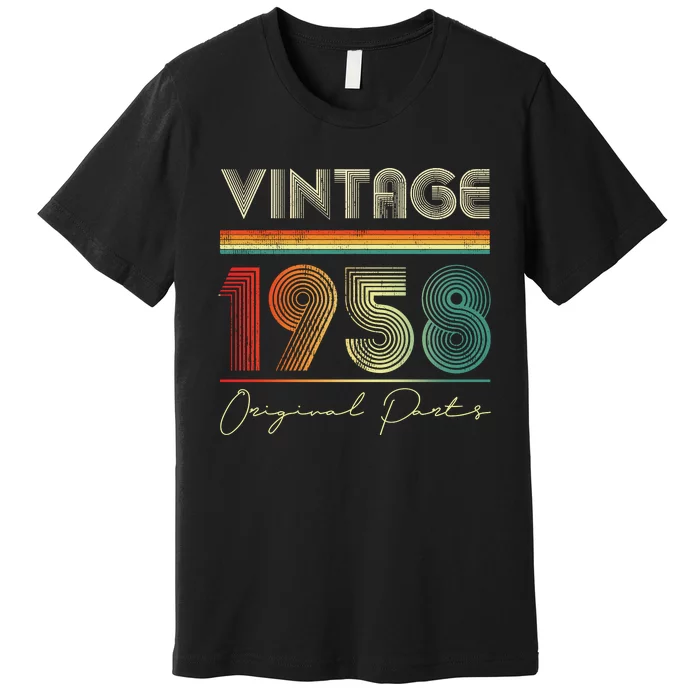 1958 Birthday Retro Original Parts 65th Birthday Premium T-Shirt