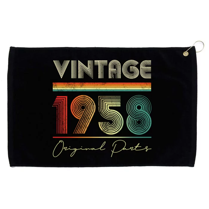 1958 Birthday Retro Original Parts 65th Birthday Grommeted Golf Towel