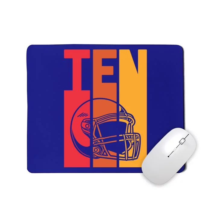 10th Birthday Retro American Football 10 Years Old Gift Mousepad