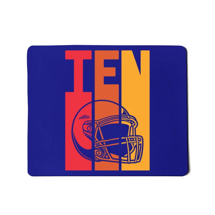 10th Birthday Retro American Football 10 Years Old Gift Mousepad