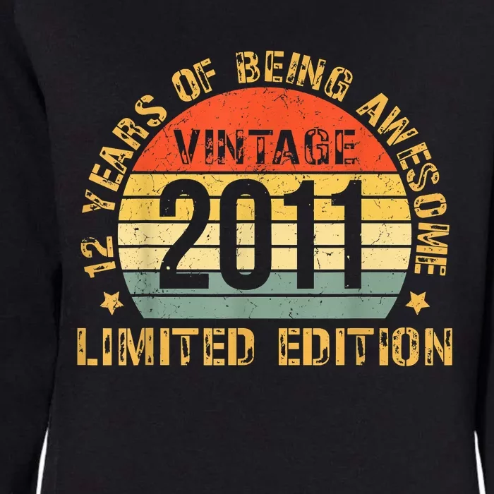 12yr BDay Son Boy Funny 2011 12th 12 Year Old Birthday Womens California Wash Sweatshirt