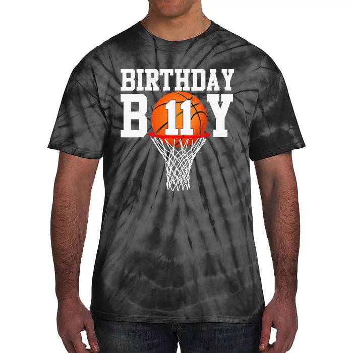 11th Birthday Sport 11 Years Old Basketball 11 Tie-Dye T-Shirt