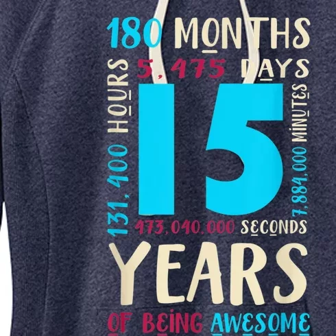 15th Birthday Shirt for  Gift for 15 Year Old Boy Girl Women's Fleece Hoodie