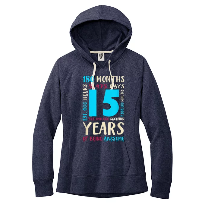 15th Birthday Shirt for  Gift for 15 Year Old Boy Girl Women's Fleece Hoodie