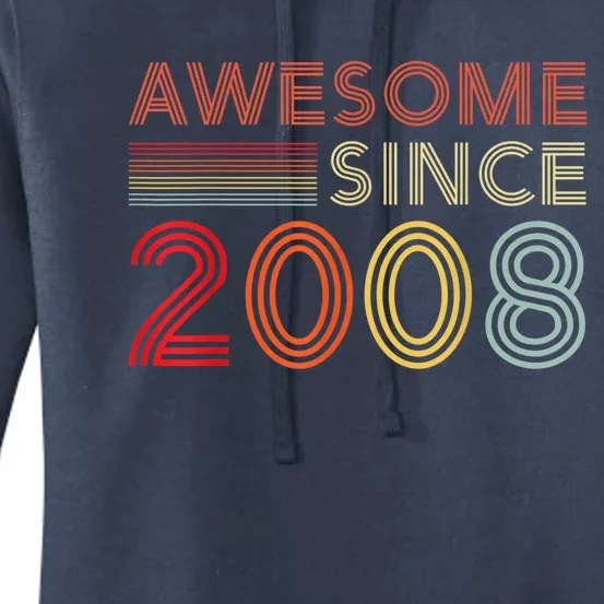 15yr BDay Son Boy Funny 2008 15th 15 Year Old Birthday Women's Pullover Hoodie