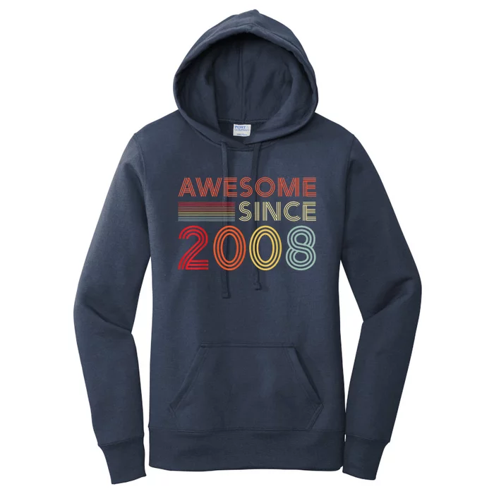 15yr BDay Son Boy Funny 2008 15th 15 Year Old Birthday Women's Pullover Hoodie