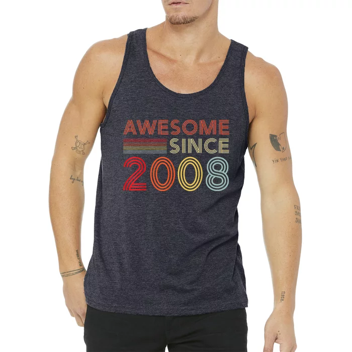 15yr BDay Son Boy Funny 2008 15th 15 Year Old Birthday Tank Top