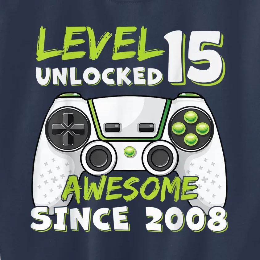 15yr BDay Son Boy Funny Gamer 15th 15 Year Old Birthday Kids Sweatshirt