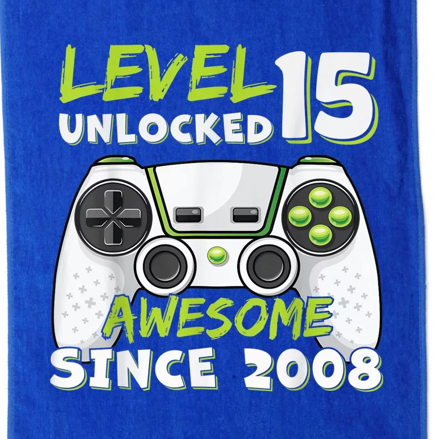 15yr BDay Son Boy Funny Gamer 15th 15 Year Old Birthday Platinum Collection Golf Towel