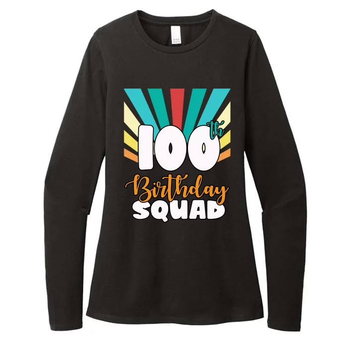 100th Birthday Squad 100 Years Old Womens CVC Long Sleeve Shirt