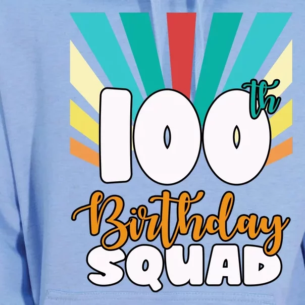 100th Birthday Squad 100 Years Old Unisex Surf Hoodie