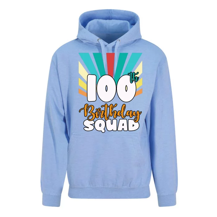 100th Birthday Squad 100 Years Old Unisex Surf Hoodie