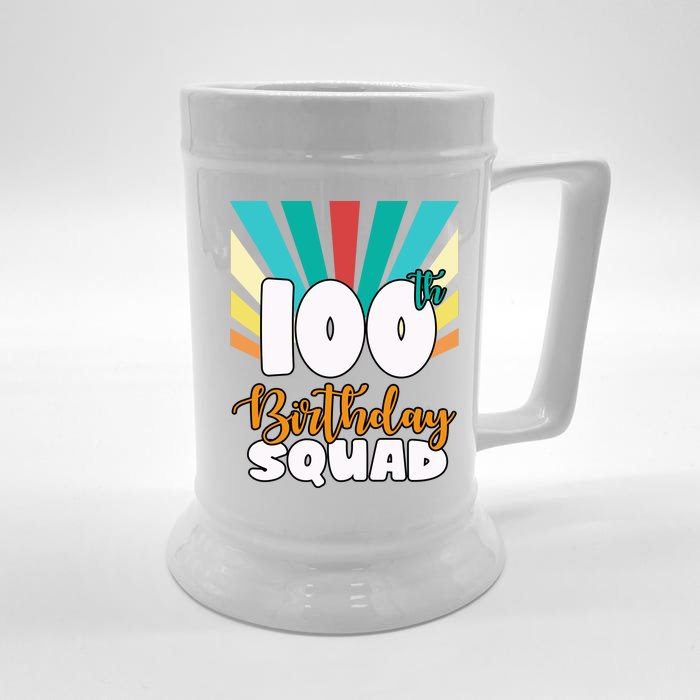 100th Birthday Squad 100 Years Old Front & Back Beer Stein