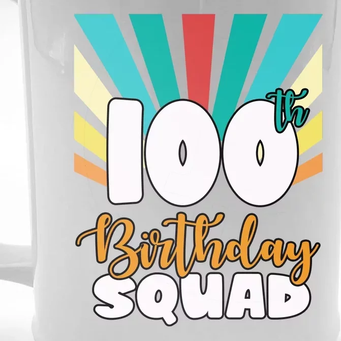 100th Birthday Squad 100 Years Old Front & Back Beer Stein