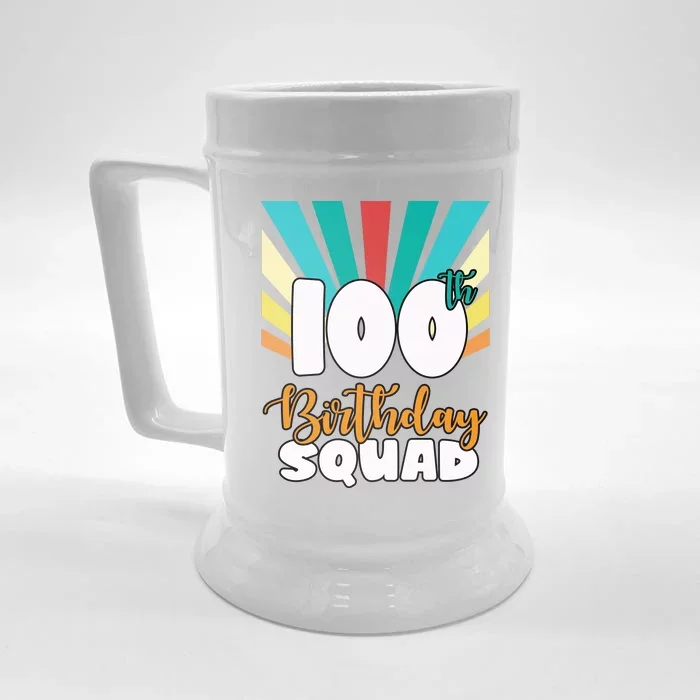 100th Birthday Squad 100 Years Old Front & Back Beer Stein