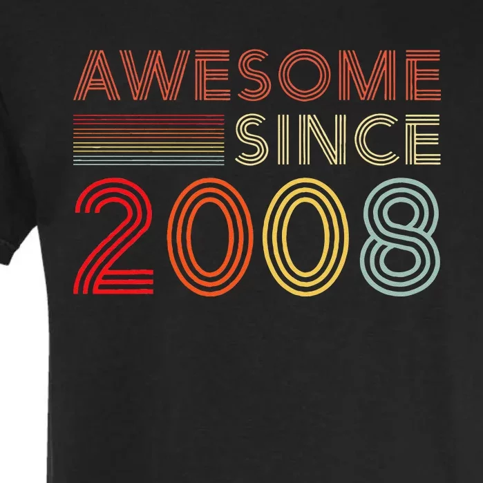 15yr BDay Son Boy Funny 2008 15th 15 Year Old Birthday Garment-Dyed Heavyweight T-Shirt