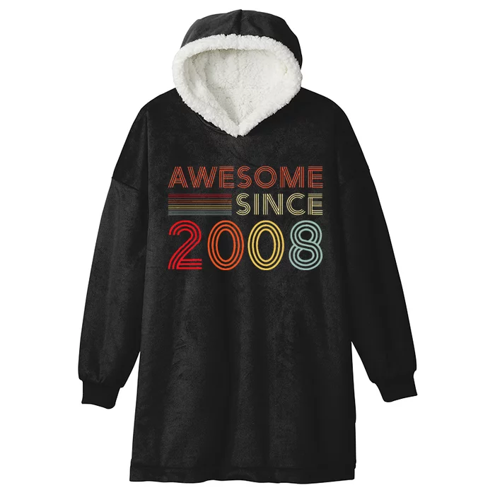 15yr BDay Son Boy Funny 2008 15th 15 Year Old Birthday Hooded Wearable Blanket