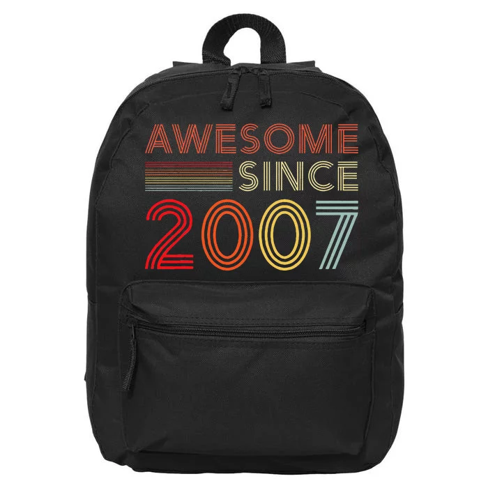 16yr BDay Son Boy Funny 2007 16th 16 Year Old Birthday 16 in Basic Backpack