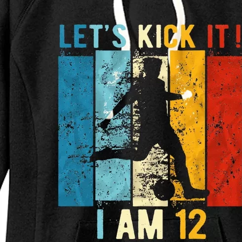 12th Birthday Soccer 12 Year Old Birthday Women's Fleece Hoodie