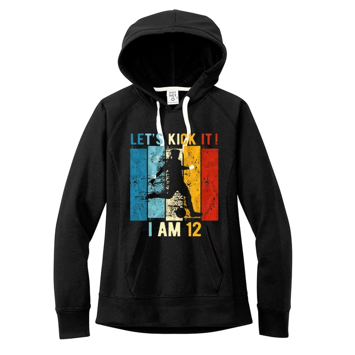 12th Birthday Soccer 12 Year Old Birthday Women's Fleece Hoodie