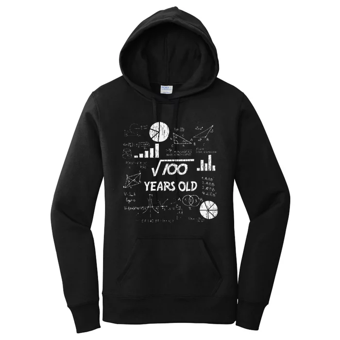 10th Birthday Square Root of 100 Vintage 10 Years Old Bday Women's Pullover Hoodie