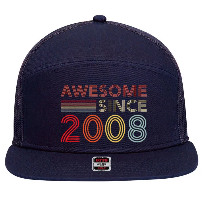 16yr Bday Son Boy Funny 2008 16th 16 Year Old Birthday 7 Panel Mesh Trucker Snapback Hat