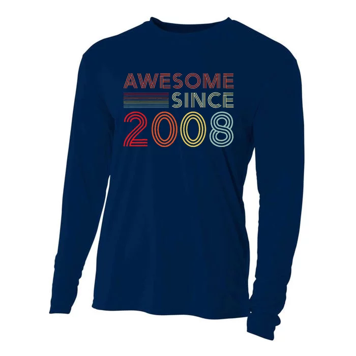 16yr Bday Son Boy Funny 2008 16th 16 Year Old Birthday Cooling Performance Long Sleeve Crew